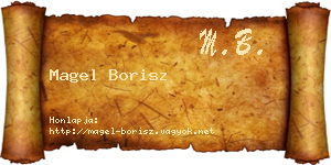 Magel Borisz névjegykártya